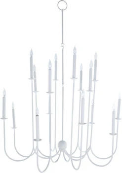 Snow Chandelier, Plaster White