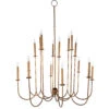 Snow Chandelier, Antiqued Gold -Lighting Promotion Store Product 445811116975 Image 1