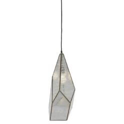 Malia Multifaceted Pendant, Antique Brushed Brass