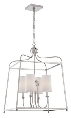 2-Light Semi-Flush, Antique Silver