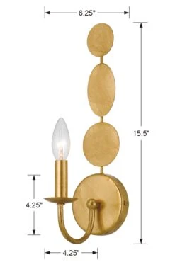 Layla 1-Light Sconce, Antiqued Gold -Lighting Promotion Store Product 633779027260 Image 4