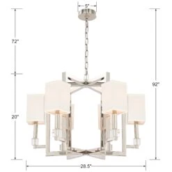 Dixon 6-Light Chandelier, Nickel -Lighting Promotion Store Product 633779031908 Image 5