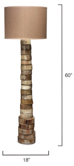 Stacked Horn Floor Lamp, Natural -Lighting Promotion Store Product 688933010367 Image 4