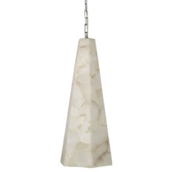 Borealis Tall Pendant, Alabaster