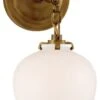 Katie Small Acorn Sconce With White Glass