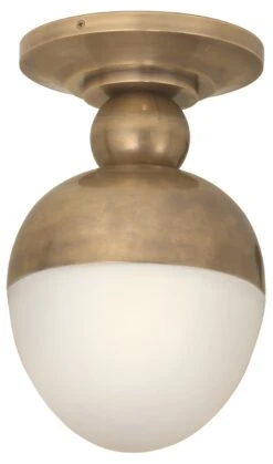 Clark Flush Mount With White Glass