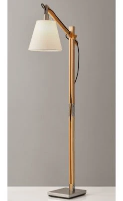 Walden Floor Lamp, Satin Steel/Natural -Lighting Promotion Store Product 798919408924 Image 6