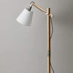 Walden Floor Lamp, Satin Steel/Natural -Lighting Promotion Store Product 798919408924 Image 7
