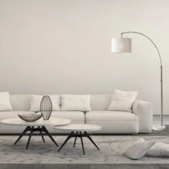 Bowery Arc Floor Lamp, White -Lighting Promotion Store Product 798919424917 Image 4