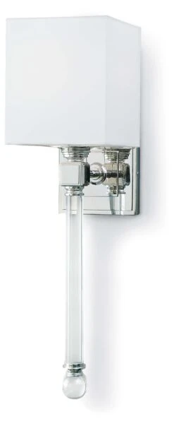 Crystal Sconce, Polished Nickel