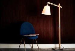 Walden Floor Lamp, Satin Steel/Natural -Lighting Promotion Store Product ADE10037 Image 3