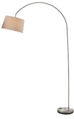 Goliath Arc Lamp, Satin Steel