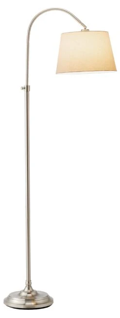 Bonnet Floor Lamp, Satin Steel