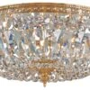 3-Light Swarovski Ceiling Mount, Brass -Lighting Promotion Store Product CRY11079 Image 1