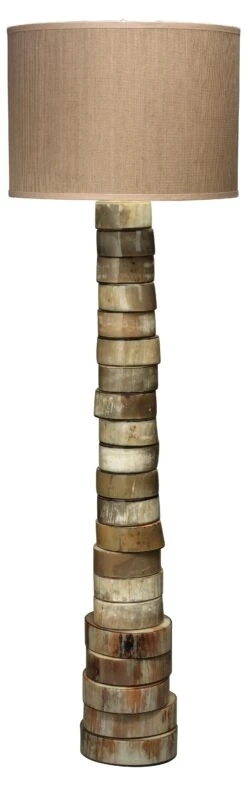 Stacked Horn Floor Lamp, Natural
