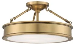 Daria 3-Light Semi-Flush Mount, Gold
