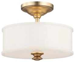 Billy 2-Light Semi Flush, Nickel