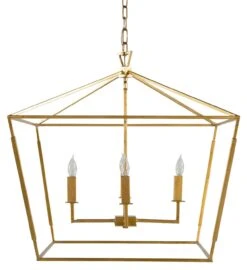 Adler 4-Light Chandelier, Antiqued Gold