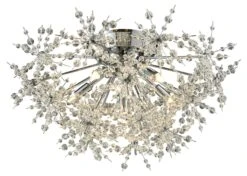 Snowburst 6-Light Semi-Flush, Chrome
