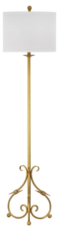 Elisa Baroque Floor Lamp, Gold