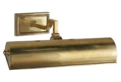 Dean 9" Picture Light, Natural Brass