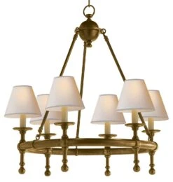 Castle 6-Light Chandelier, Brass