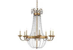 Paris Flea Market Chandelier, Gold