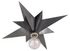 Star Flush Mount, Hand-Rubbed Brass