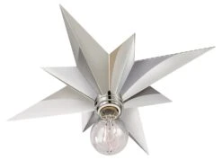 Star Flush Mount, Hand-Rubbed Brass