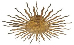 Ré Flush Mount, Gilded Iron