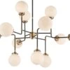 Bistro Chandelier, Antiqued Brass