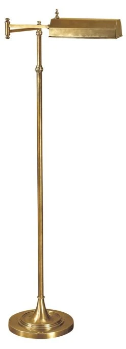 Dorchester Floor Lamp, Antiqued Brass