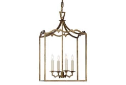 Darlana Small Fancy Lantern, Nickel