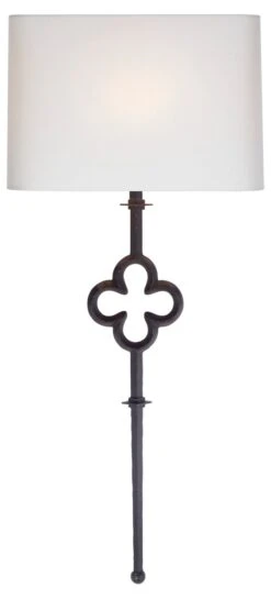 Quatrefoil Tail Sconce, Gilded Iron
