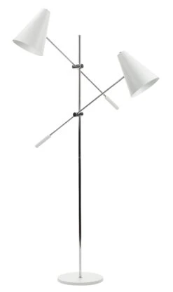 2-Light Tivat Floor Lamp, Black