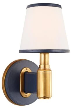 Riley Single Sconce, Leather