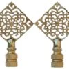 Brass Filigree Lamp Finials - A Pair -Lighting Promotion Store vmf vendor INW 4849992 1564941615527 259776