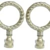 Brass Rope Lamp Finials - A Pair