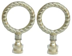 Brass Rope Lamp Finials - A Pair