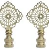 Brass Filigree Lamp Finials, Pair -Lighting Promotion Store vmf vendor INW 4857183 1570145571333 641018