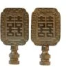 Double Happiness Lamp Finials - A Pair -Lighting Promotion Store vmf vendor INW 4902196 1615072598235 687229