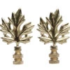 Brass Maple Leaf Lamp Finials, Pair -Lighting Promotion Store vmf vendor INW 4921274 1639187556264 467878