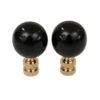 Black Porcelain Ball Lamp Finials, Pair -Lighting Promotion Store vmf vendor INW 4925547 1645813013982 417235