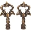 Neoclassical Brass Lamp Finials - A Pair