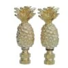 Pineapple Brass Lamp Finials - A Pair