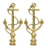 Brass Anchor Lamp Finials - A Pair
