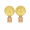 Yellow Glass Ball Lamp Finials - A Pair -Lighting Promotion Store vmf vendor INW 4934453 1656430634123 577418