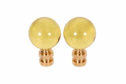 Yellow Glass Ball Lamp Finials - A Pair -Lighting Promotion Store vmf vendor INW 4934453 1656430652072 10632
