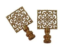 Brass Filgree Lamp Finials - A Pair -Lighting Promotion Store vmf vendor INW 4936142 1662910803238 238800